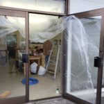 【開店へ向けて改装中】2020.7.3|残った壁塗装面の養生(ようじょう)